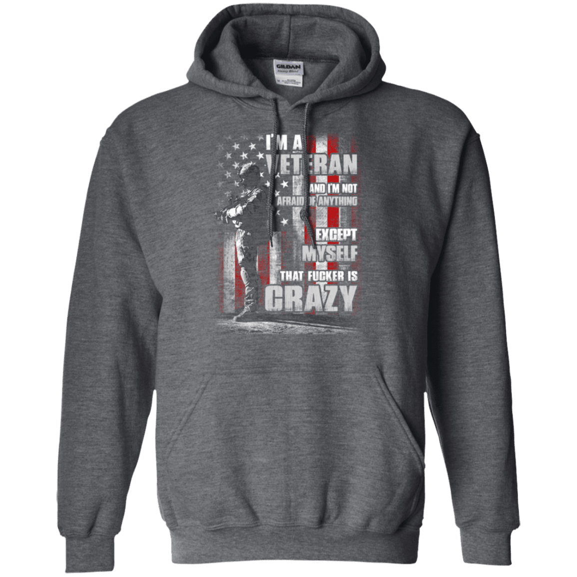 Military T-Shirt "I AM A CRAZY VETERAN"-TShirt-General-Veterans Nation