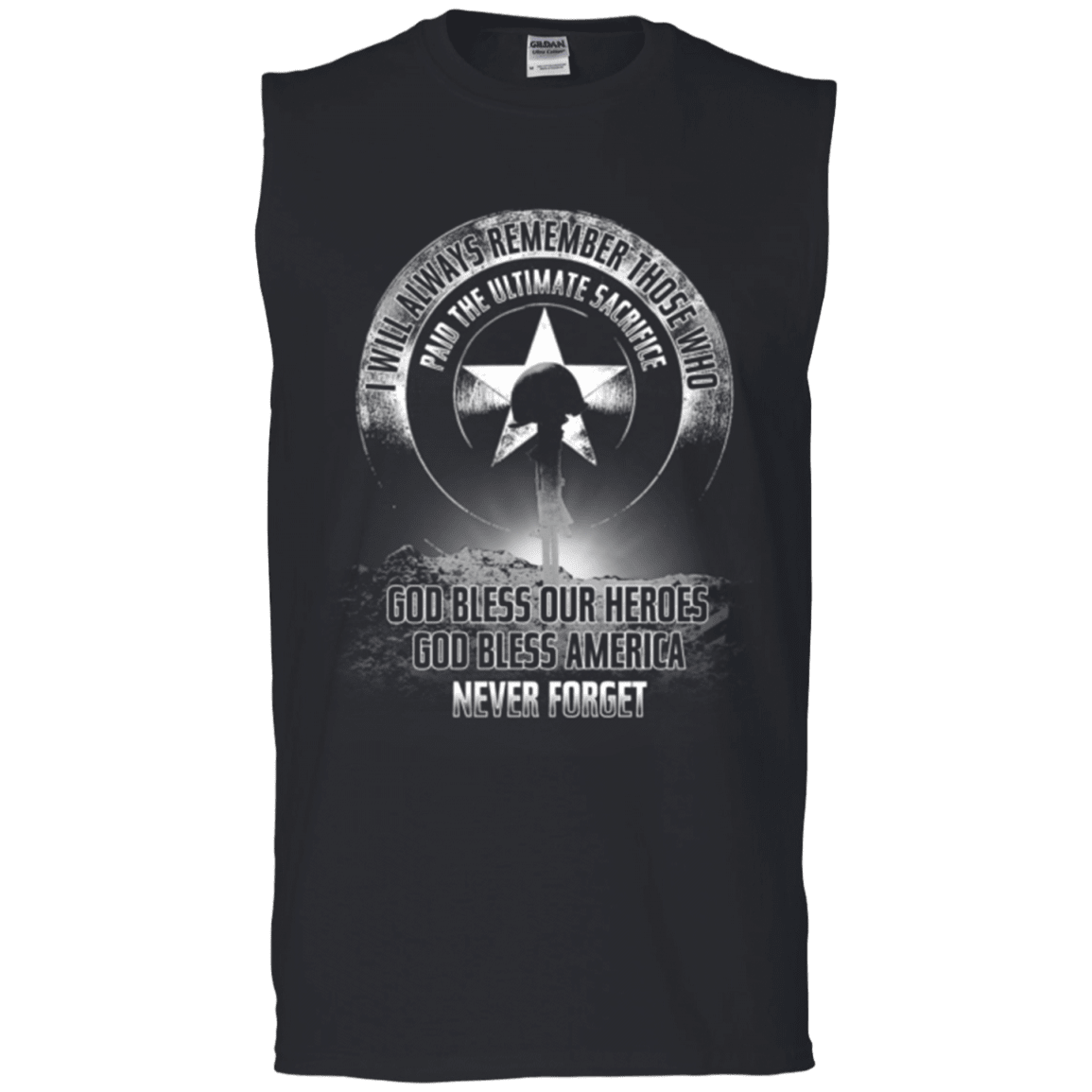 Military T-Shirt "Never Forget Who Paid The Ultimate Sacrifice"-TShirt-General-Veterans Nation
