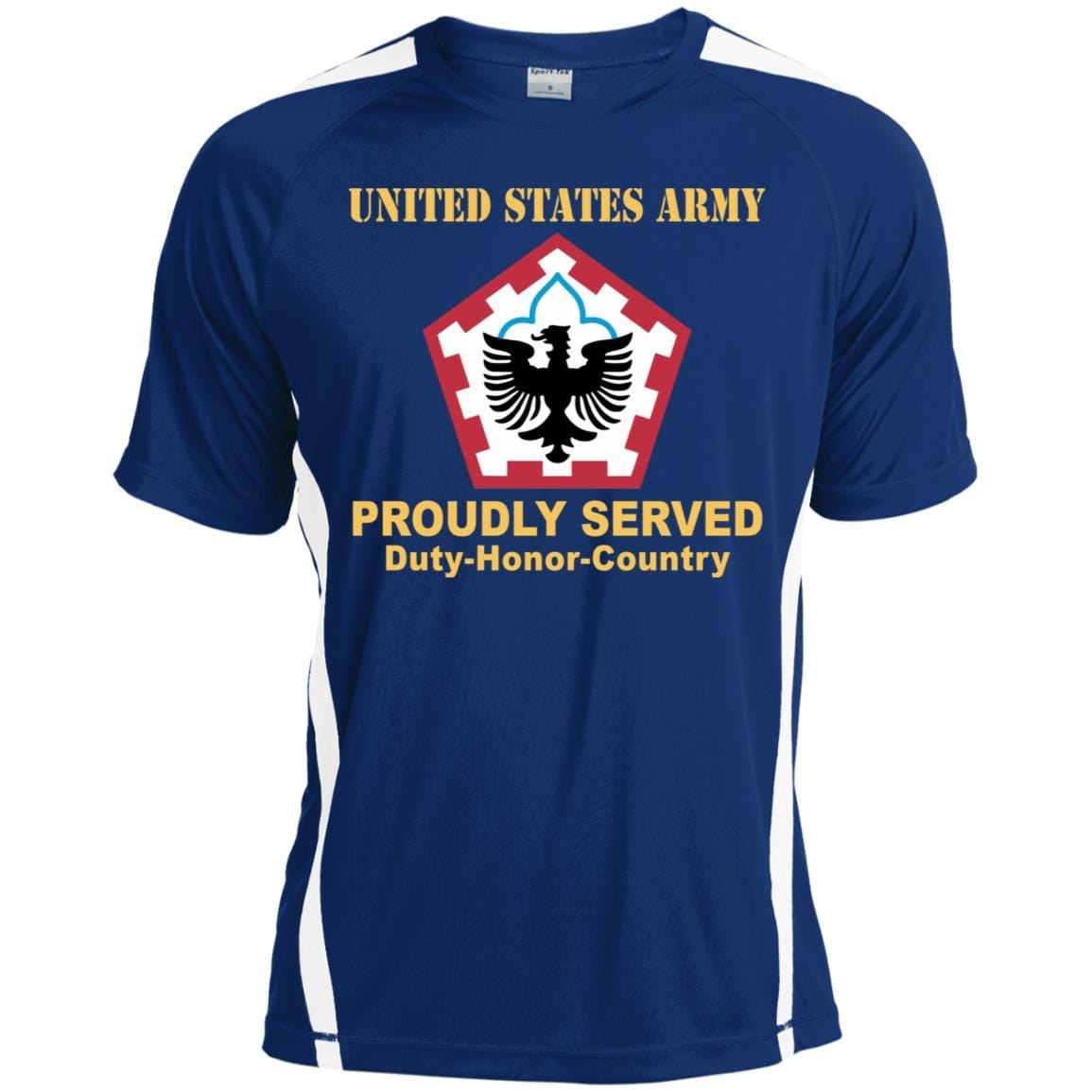 US ARMY 555TH ENGINEER BRIGADE- Proudly Served T-Shirt On Front For Men-TShirt-Army-Veterans Nation
