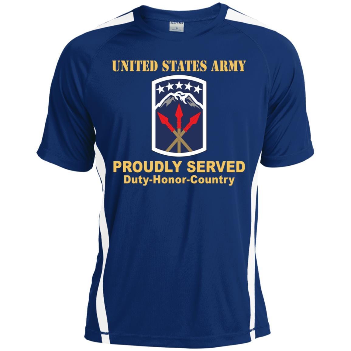 US ARMY 593 SUSTAINMENT BRIGADE- Proudly Served T-Shirt On Front For Men-TShirt-Army-Veterans Nation