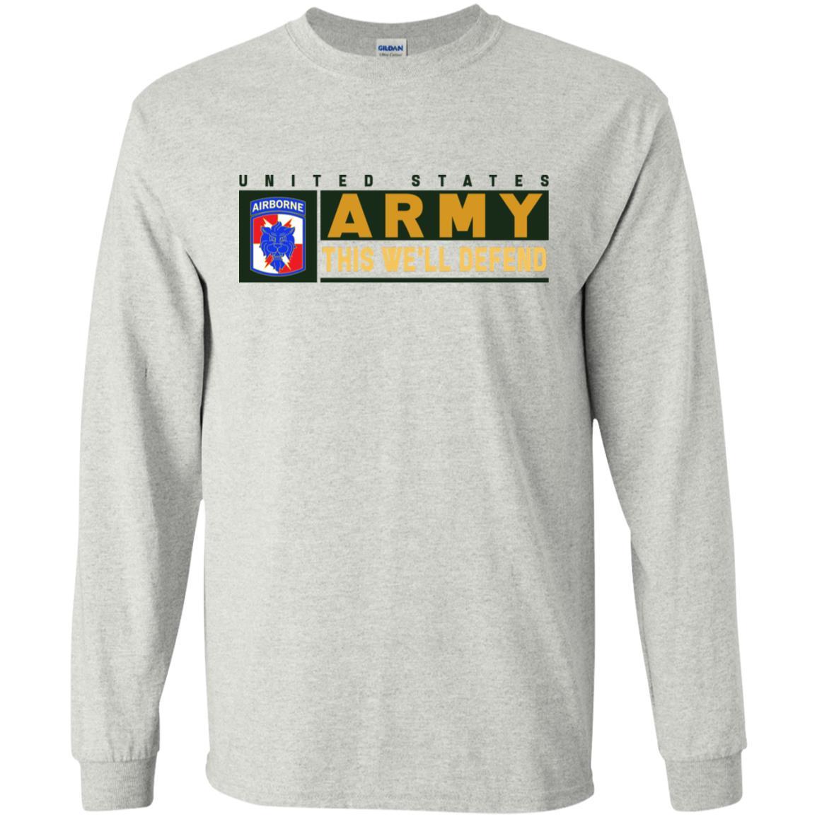 US Army 35TH SIGNAL BRIGADE W AIRBORNE TAB- This We'll Defend T-Shirt On Front For Men-TShirt-Army-Veterans Nation