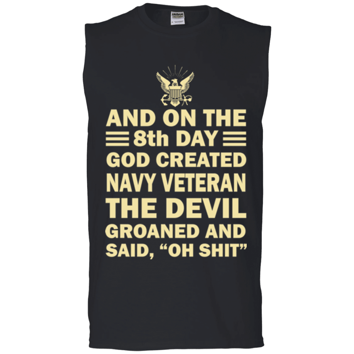 Military T-Shirt "God Created Navy Veteran"-TShirt-General-Veterans Nation