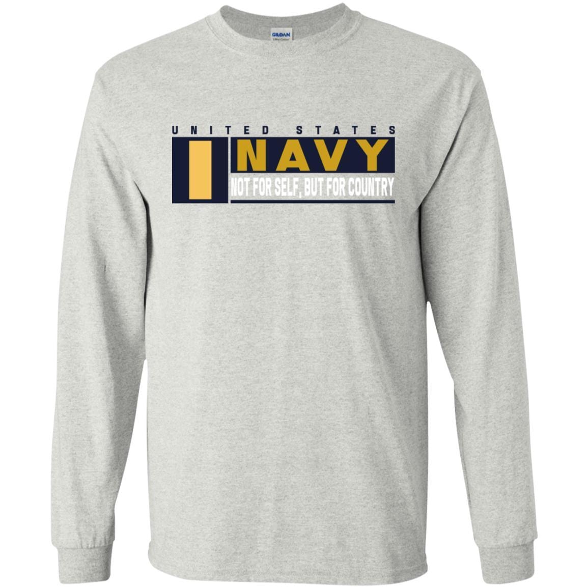 US Navy O-1 Ensign O1 ENS Not For Self, But For Country Long Sleeve - Pullover Hoodie-TShirt-Navy-Veterans Nation
