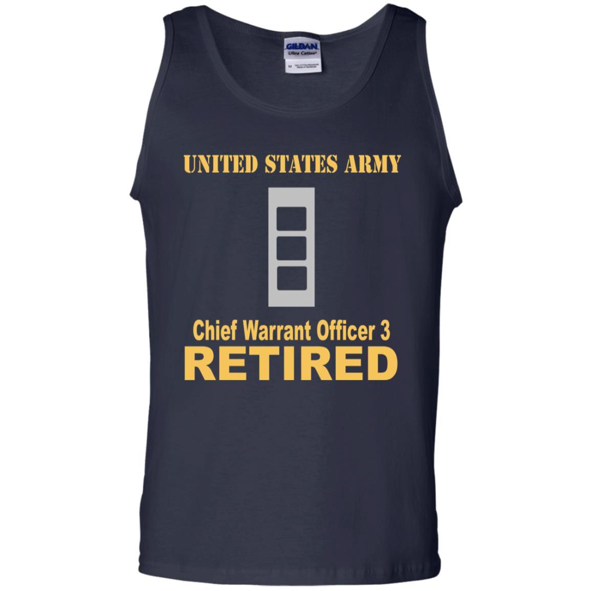 US Army W-3 Chief Warrant Officer 3 W3 CW3 Warrant Officer Retired Men T Shirt On Front-TShirt-Army-Veterans Nation