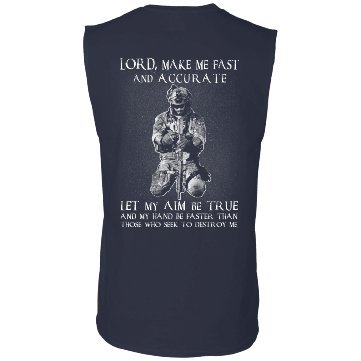 Military T-Shirt "Veteran - Lord Make Me Fast And Accurate"-TShirt-General-Veterans Nation