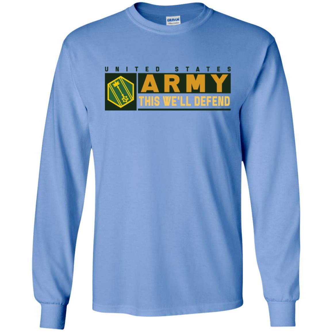 US Army 46TH MILITARY POLICE COMMAND- This We'll Defend T-Shirt On Front For Men-TShirt-Army-Veterans Nation