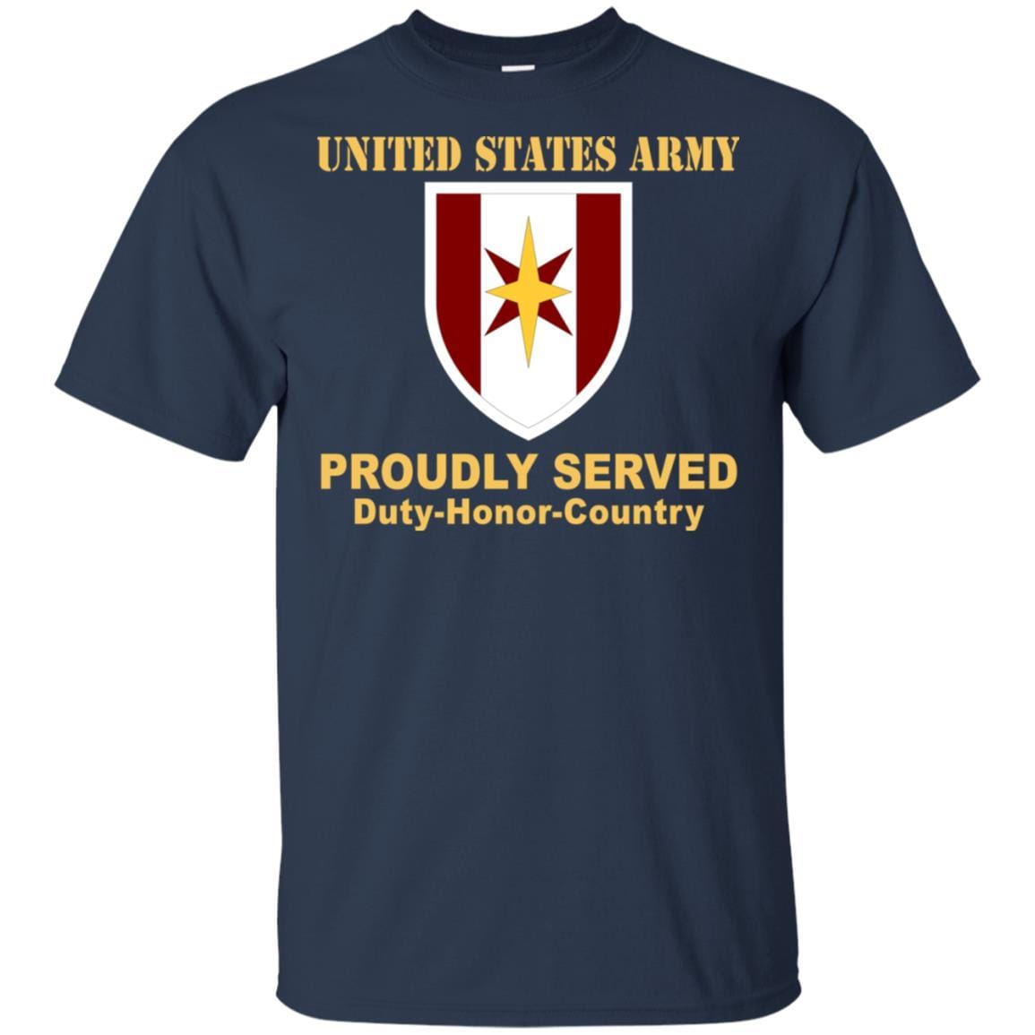 US ARMY 44 MEDICAL BRIGADE- Proudly Served T-Shirt On Front For Men-TShirt-Army-Veterans Nation