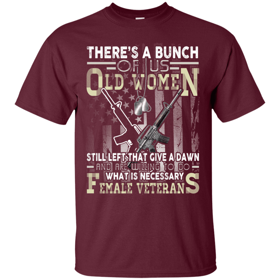 Military T-Shirt "Proud To Be A Female Veteran" Front Design-TShirt-General-Veterans Nation