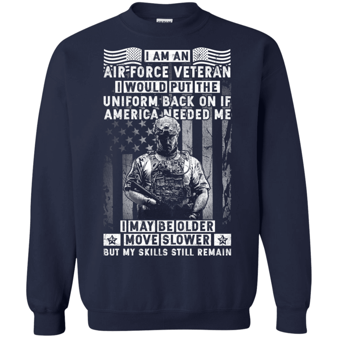 I am an Air Force Veteran Men Front T Shirt-TShirt-USAF-Veterans Nation