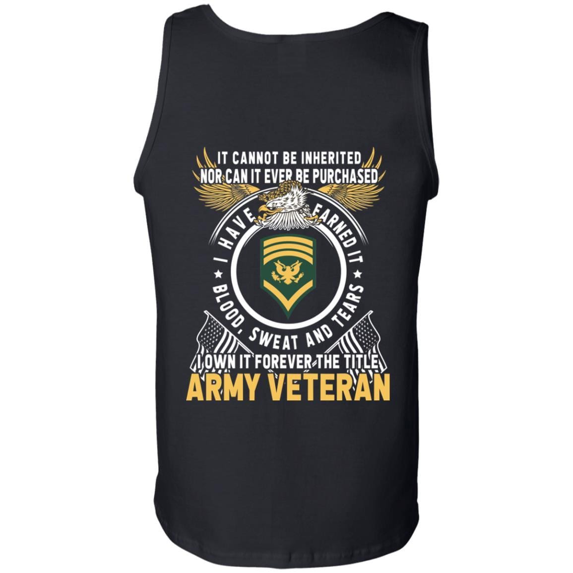 US Army E-8 SPC E8 Specialist Ranks T-Shirt For Men On Back-TShirt-Army-Veterans Nation