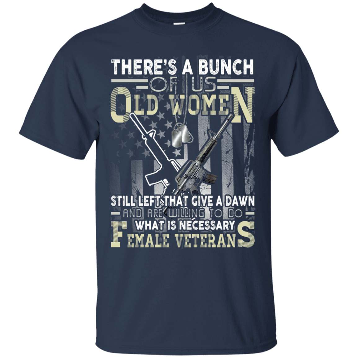 Military T-Shirt "Proud To Be A Female Veteran" Front Design-TShirt-General-Veterans Nation