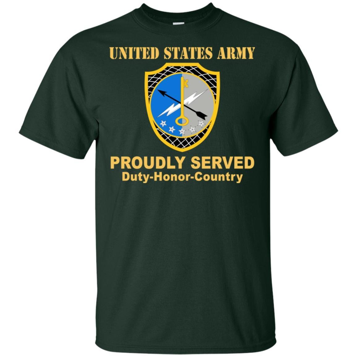 US ARMY 780TH MILITARY INTELLIGENCE BRIGADE- Proudly Served T-Shirt On Front For Men-TShirt-Army-Veterans Nation
