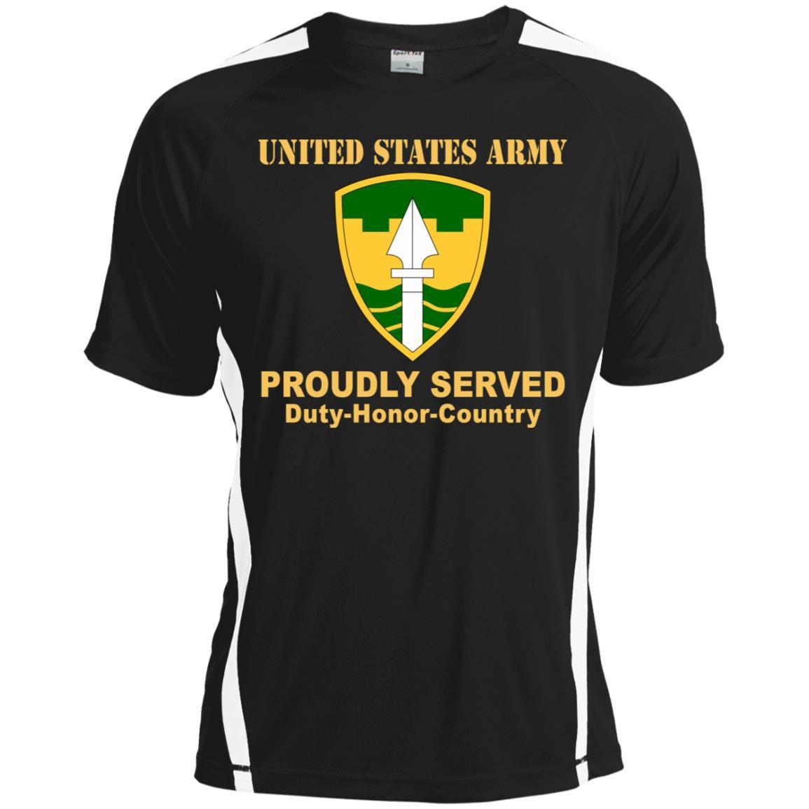 US ARMY MILITARY POLICE BRIGADE - Proudly Served T-Shirt On Front For Men-TShirt-Army-Veterans Nation