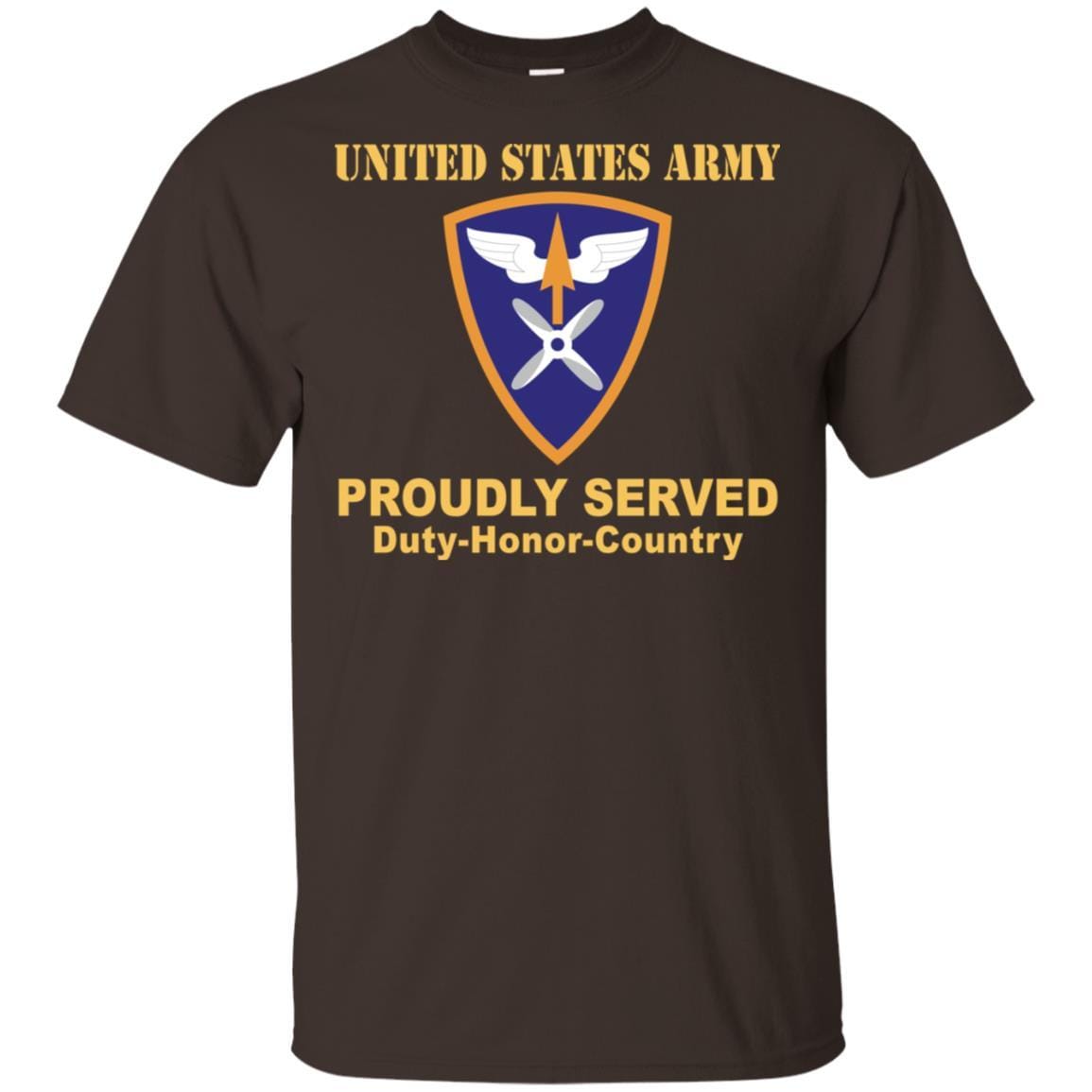 US ARMY 110TH AVIATION BRIGADE- Proudly Served T-Shirt On Front For Men-TShirt-Army-Veterans Nation