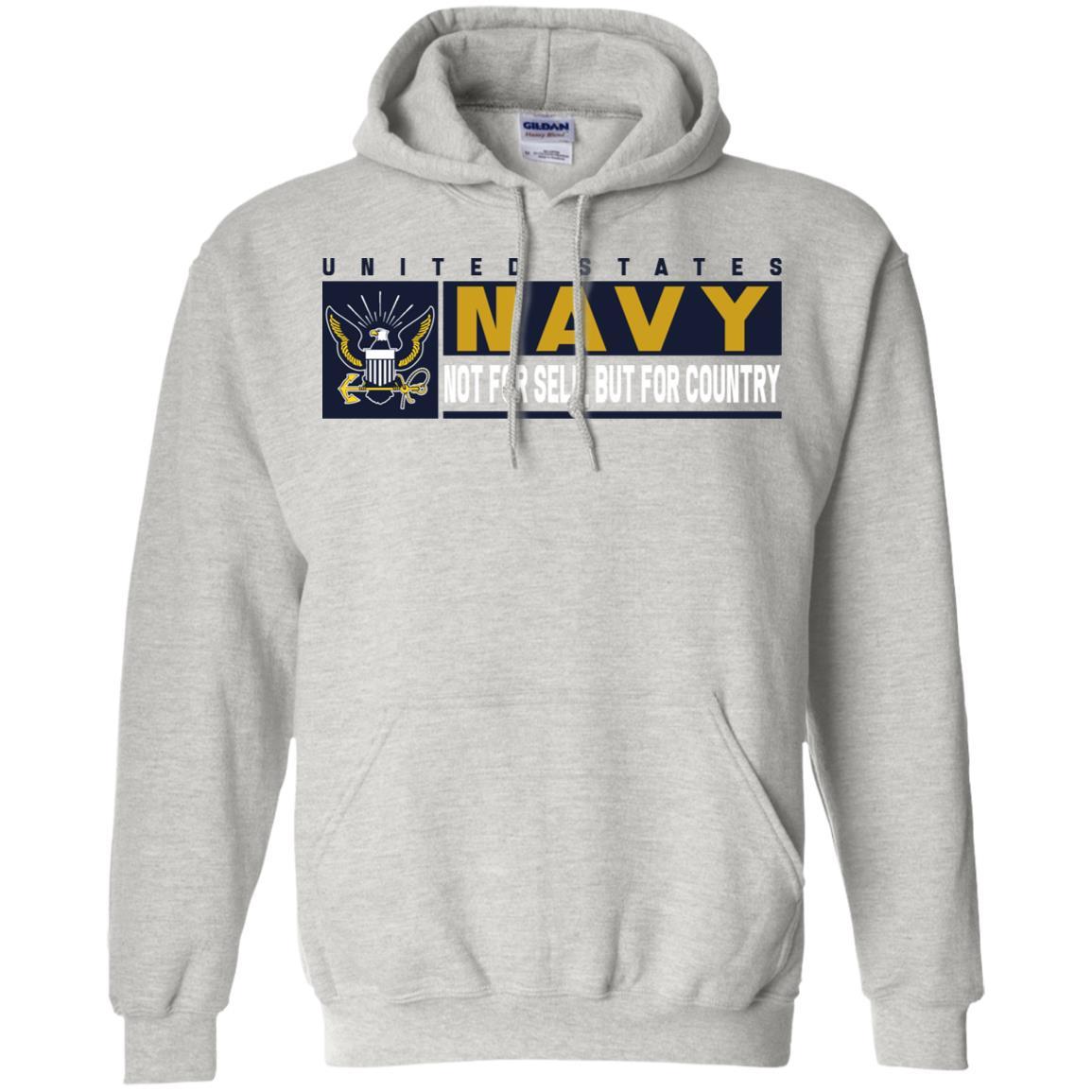 US Navy Not For Self, But For Country Long Sleeve - Pullover Hoodie-TShirt-Navy-Veterans Nation