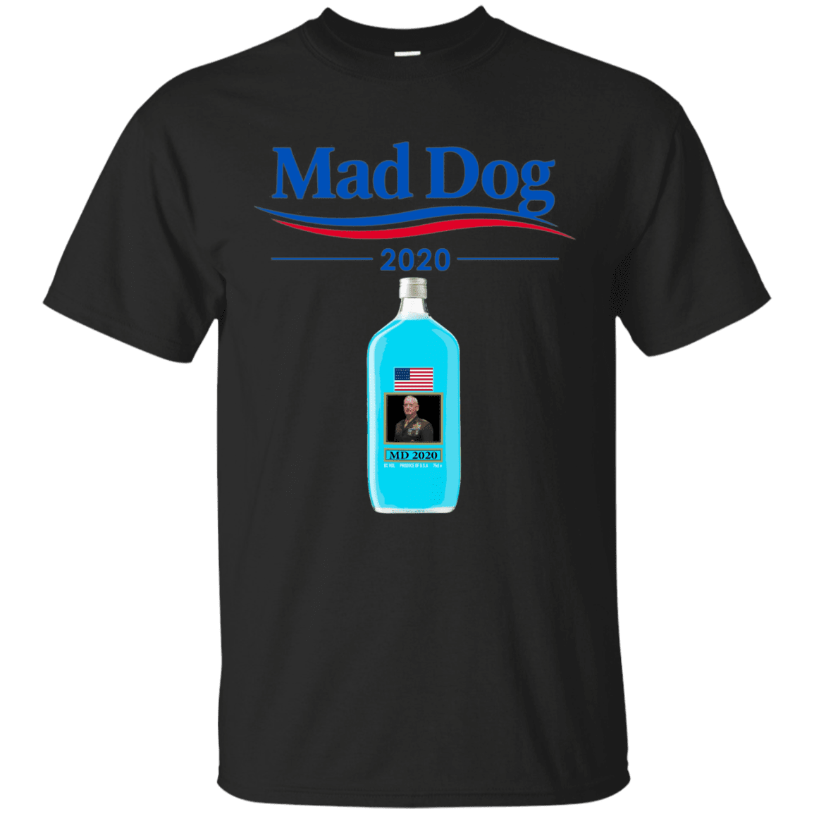 Military T-Shirt "Funny Mad Dog 2020 Blue Men" Front-TShirt-General-Veterans Nation