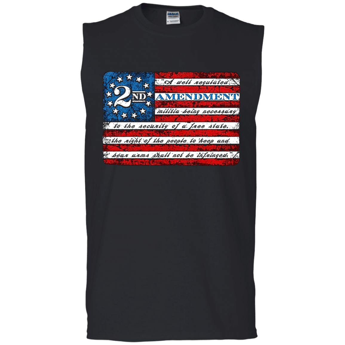 Military T-Shirt "2nd Amendment Flag"-TShirt-General-Veterans Nation
