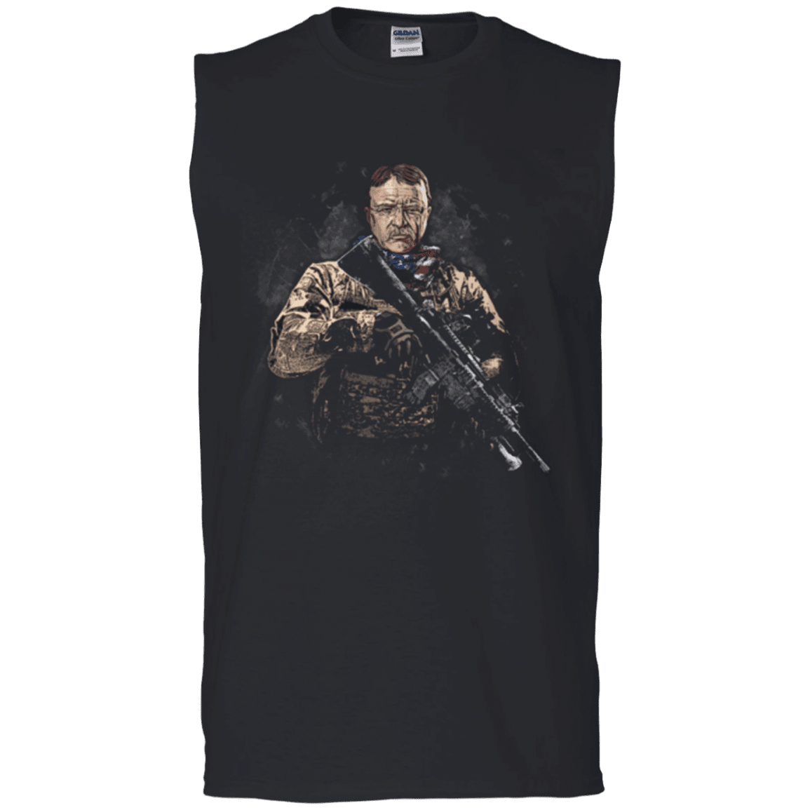 Military T-Shirt "Teddy Roosevelt Soldier Presidents"-TShirt-General-Veterans Nation