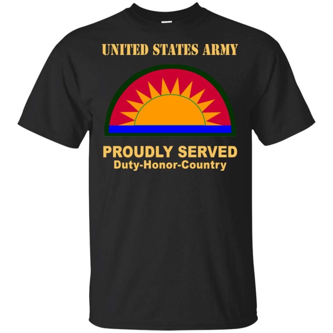 US ARMY 41ST INFANTRY BRIGADE COMBAT TEAM- Proudly Served T-Shirt On Front For Men-TShirt-Army-Veterans Nation