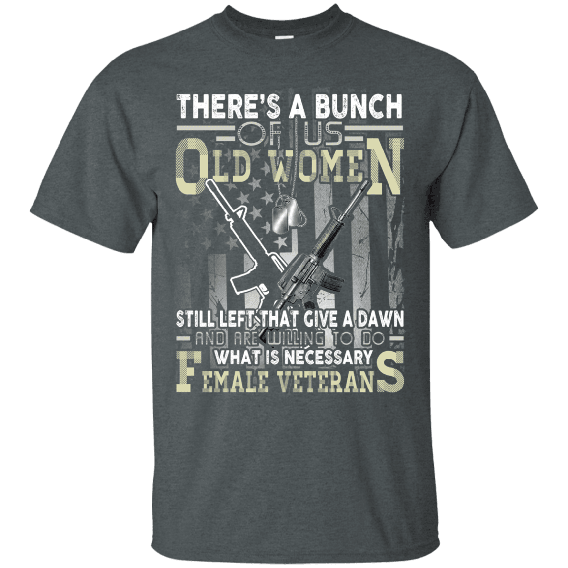 Military T-Shirt "Proud To Be A Female Veteran" Front Design-TShirt-General-Veterans Nation