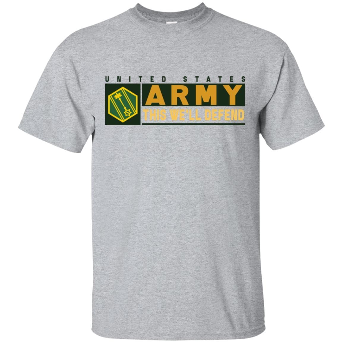 US Army 46TH MILITARY POLICE COMMAND- This We'll Defend T-Shirt On Front For Men-TShirt-Army-Veterans Nation