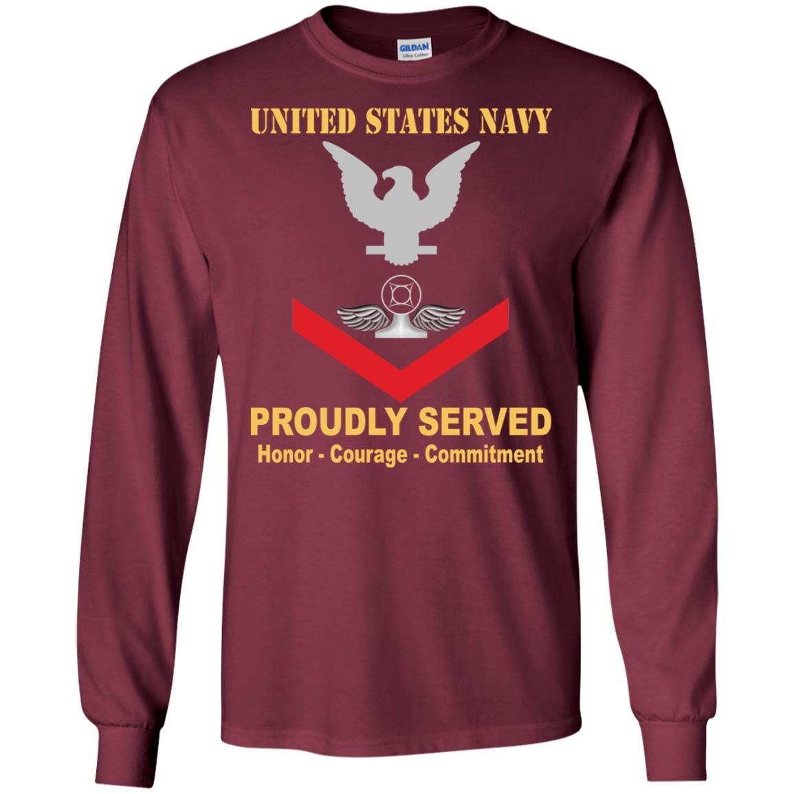 Navy Air Traffic Controller Navy AC E-4 Rating Badges Proudly Served T-Shirt For Men On Front-TShirt-Navy-Veterans Nation