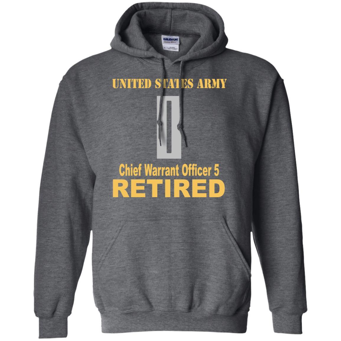 US Army W-5 Chief Warrant Officer 5 W5 CW5 Warrant Officer Retired Men T Shirt On Front-TShirt-Army-Veterans Nation