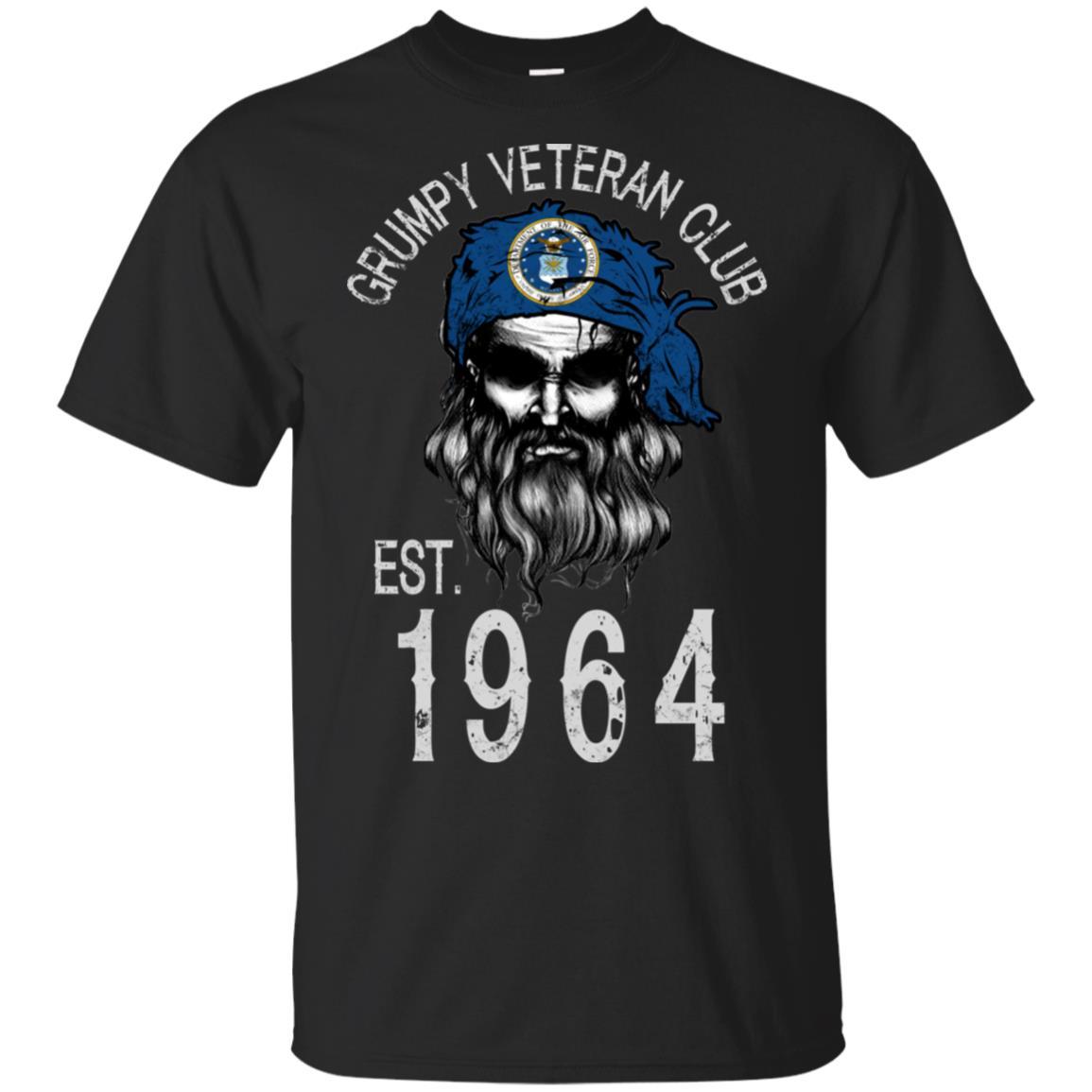 Grumpy Air Force Veteran Club T-Shirt On Front-TShirt-USAF-Veterans Nation