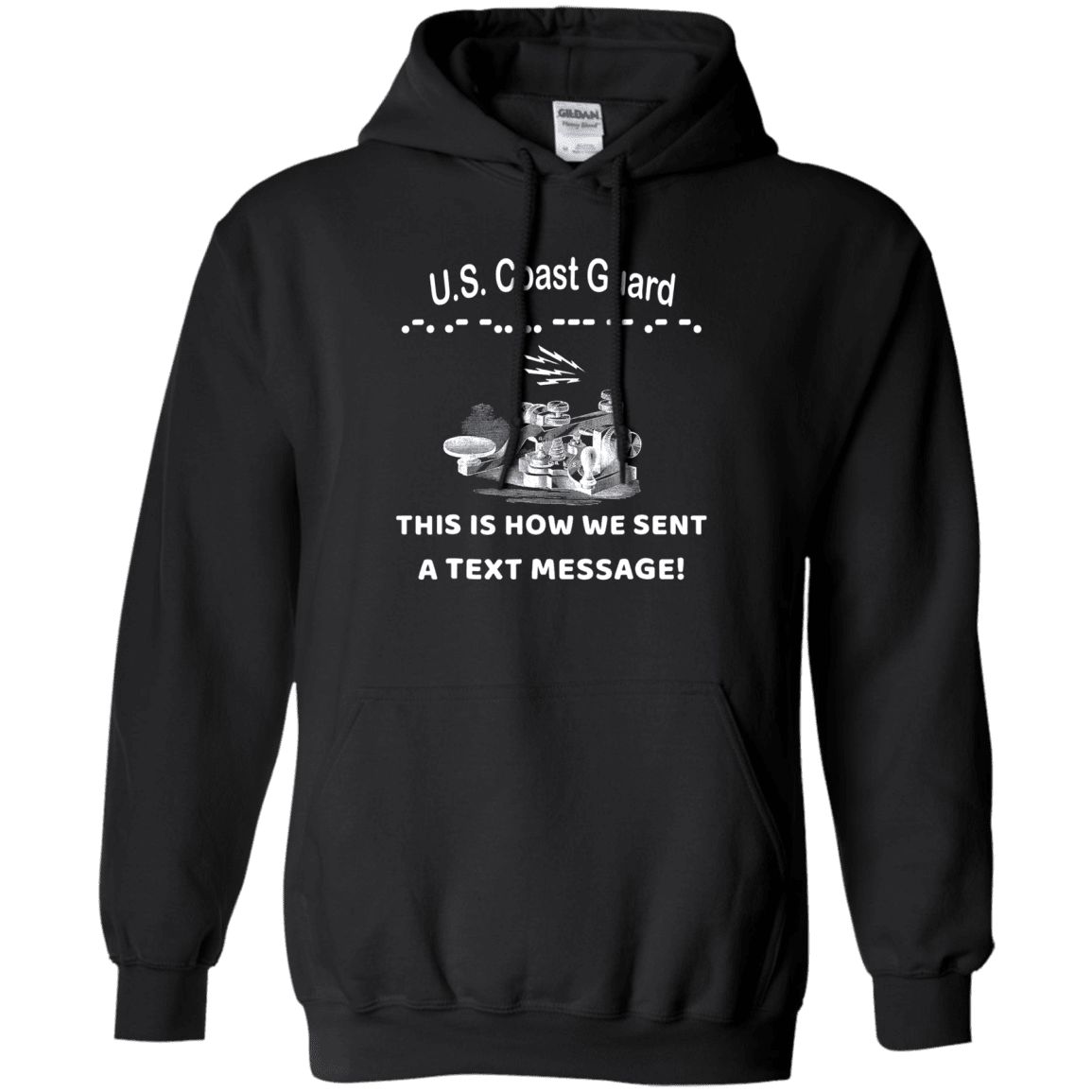 US Coast Guard This is How We Sent a Text Message Men Front T Shirts-TShirt-USCG-Veterans Nation