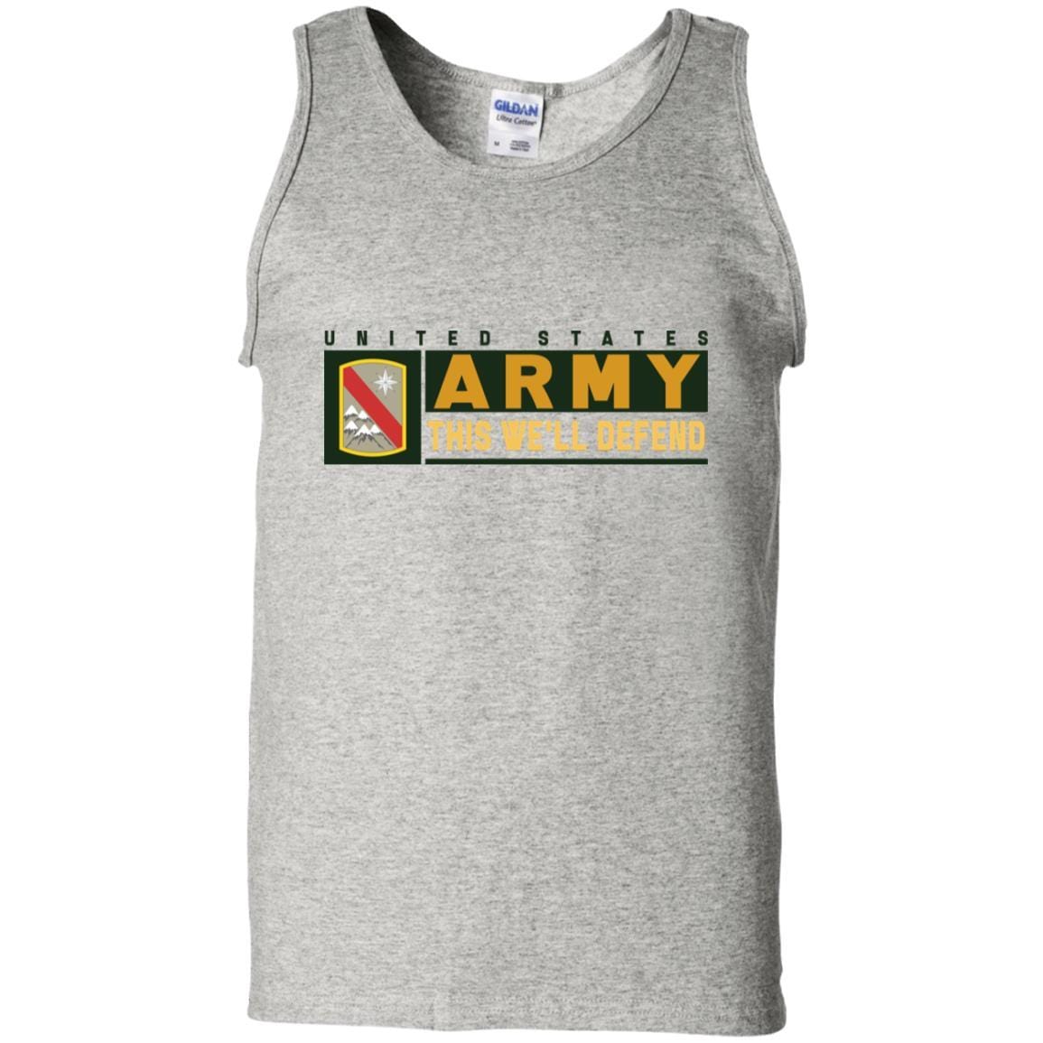 US Army 43 SUSTAINMENT BRIGADE- This We'll Defend T-Shirt On Front For Men-TShirt-Army-Veterans Nation