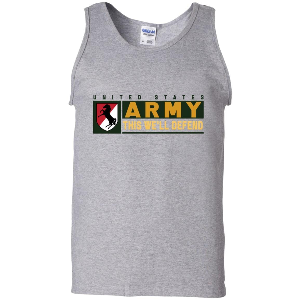 US Army 11TH ARMORED CAVALRY REGIMENT- This We'll Defend T-Shirt On Front For Men-TShirt-Army-Veterans Nation