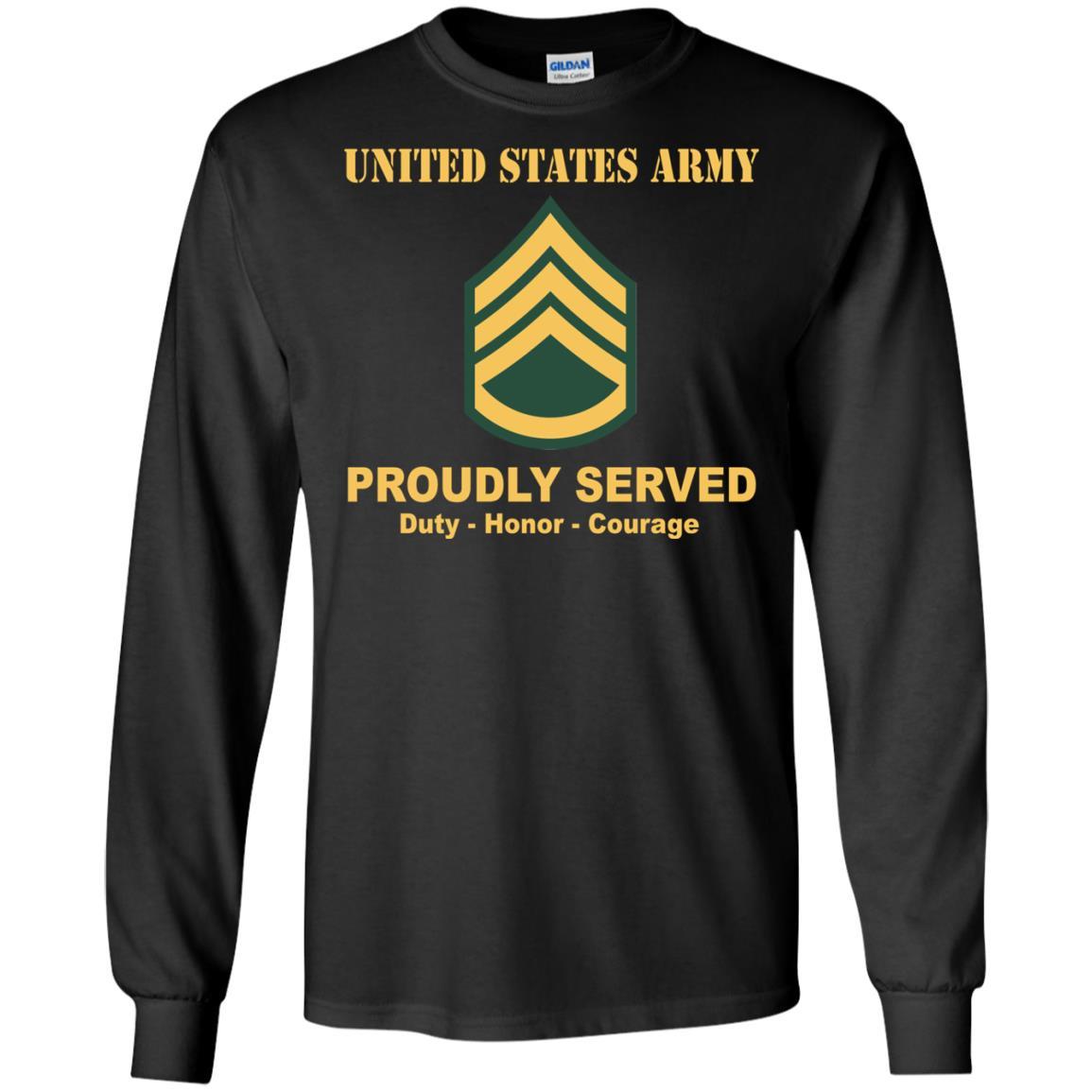 US Army E-6 Staff Sergeant E6 SSG Noncommissioned Officer Ranks Men Front Shirt US Army Rank-TShirt-Army-Veterans Nation