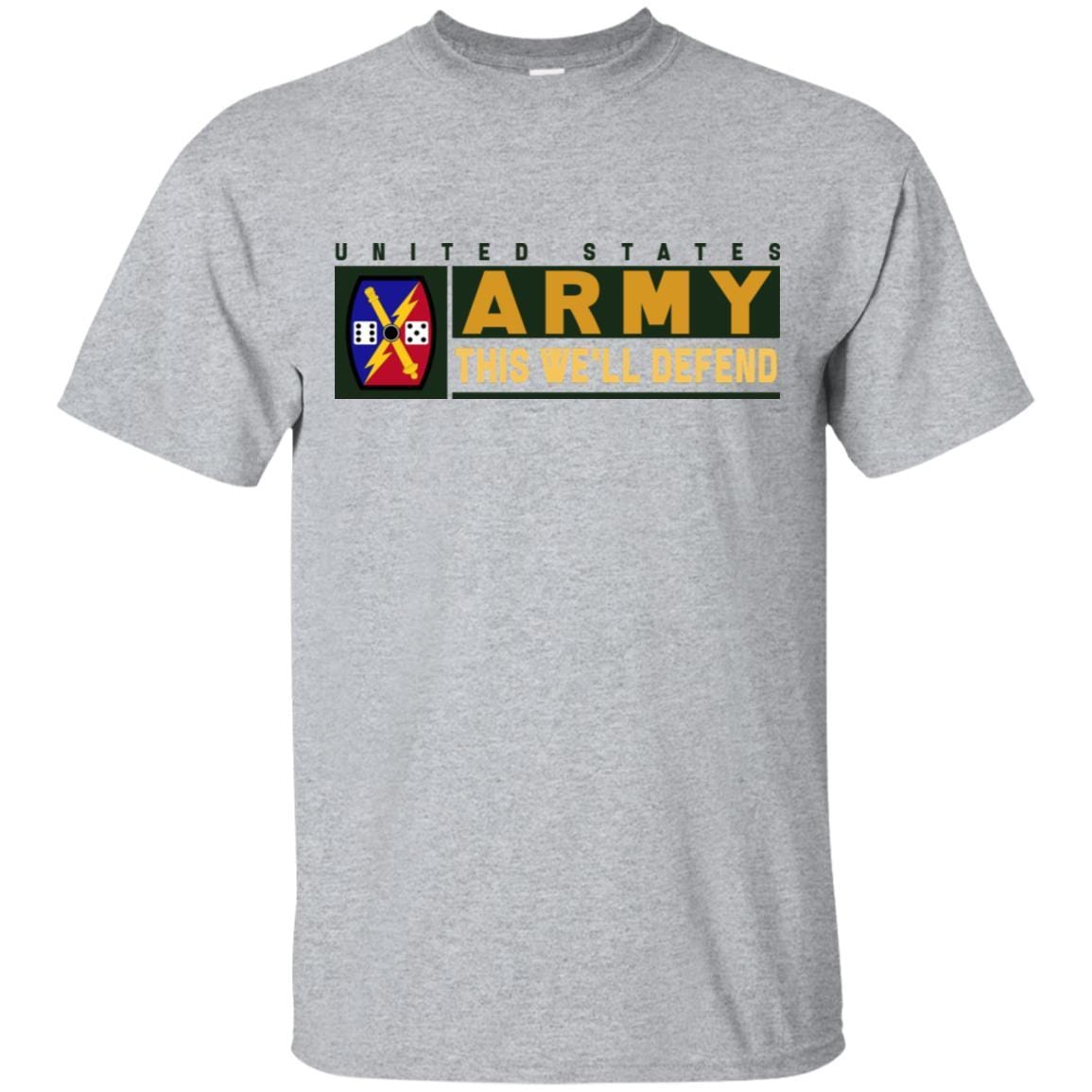 US Army 65 FIRES BRIGADE- This We'll Defend T-Shirt On Front For Men-TShirt-Army-Veterans Nation