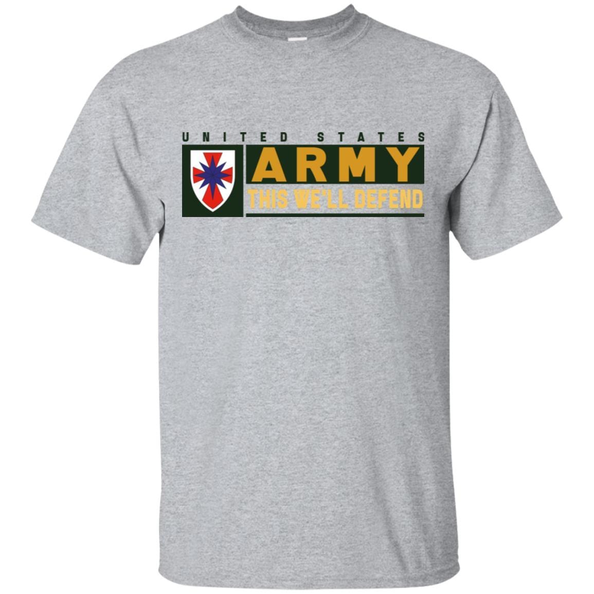 US Army 8TH SUSTAINMENT COMMAND- This We'll Defend T-Shirt On Front For Men-TShirt-Army-Veterans Nation