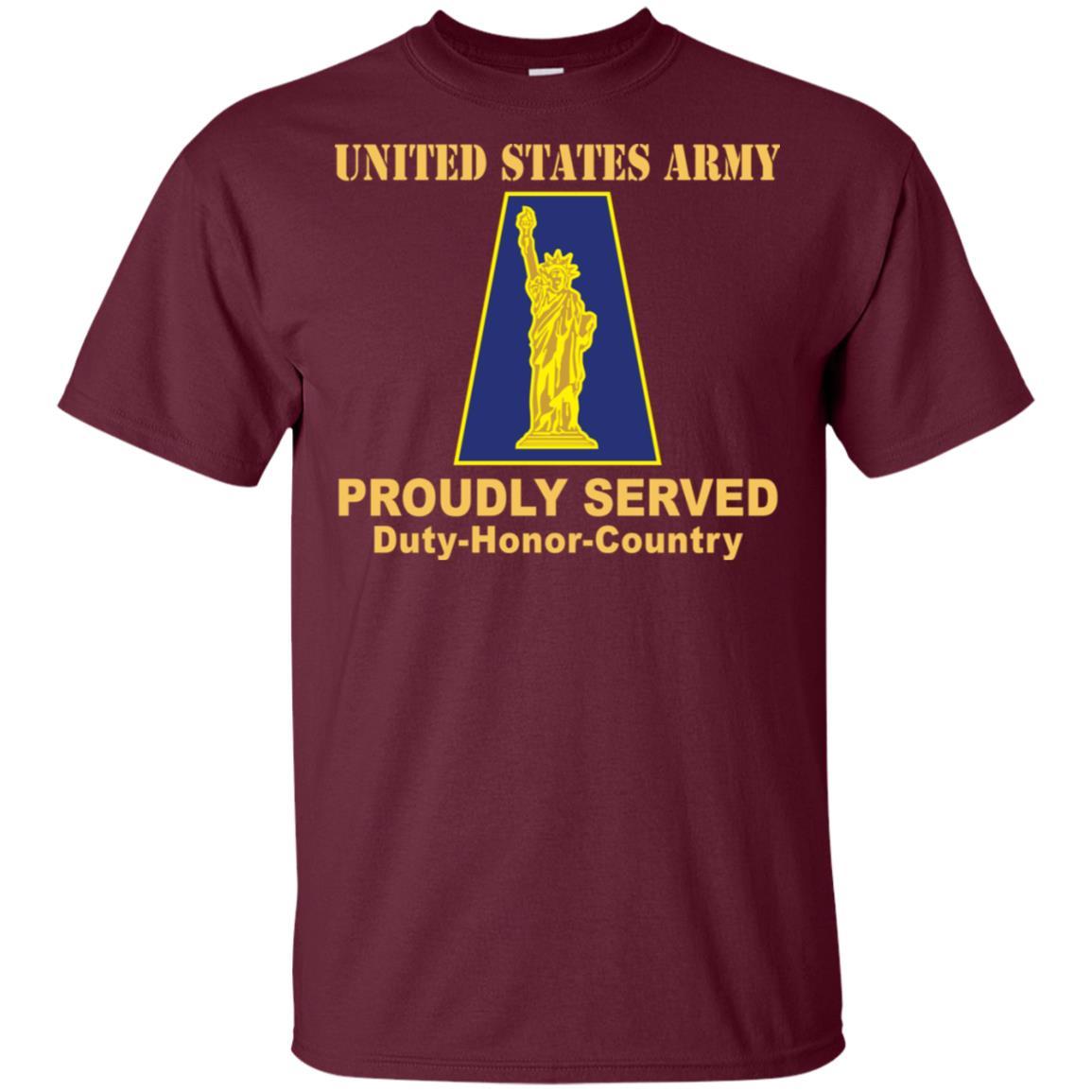 US ARMY 77TH SUSTAINMENT BRIGADE - Proudly Served T-Shirt On Front For Men-TShirt-Army-Veterans Nation