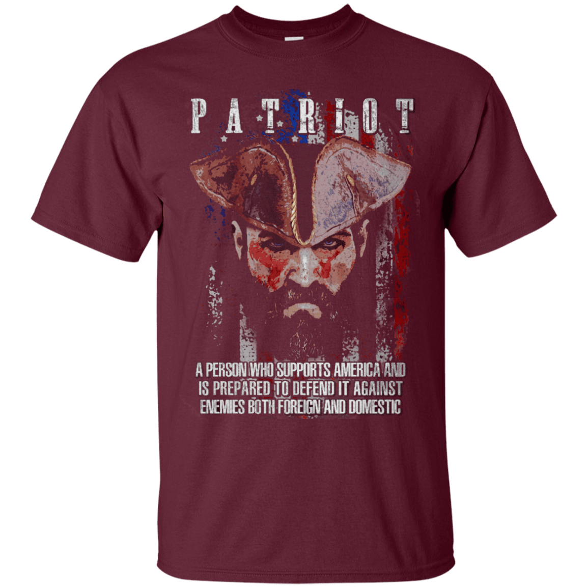 Military T-Shirt "Patriot Supports America"-TShirt-General-Veterans Nation