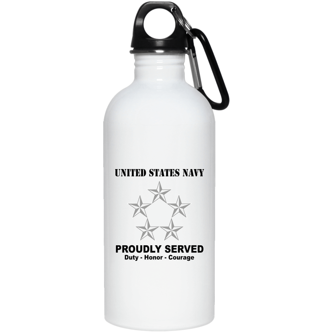 US Navy O-11 Fleet Admiral O11 FADM Flag Officer Ranks T shirt White Coffee Mug - Stainless Travel Mug-Mug-Navy-Officer-Veterans Nation