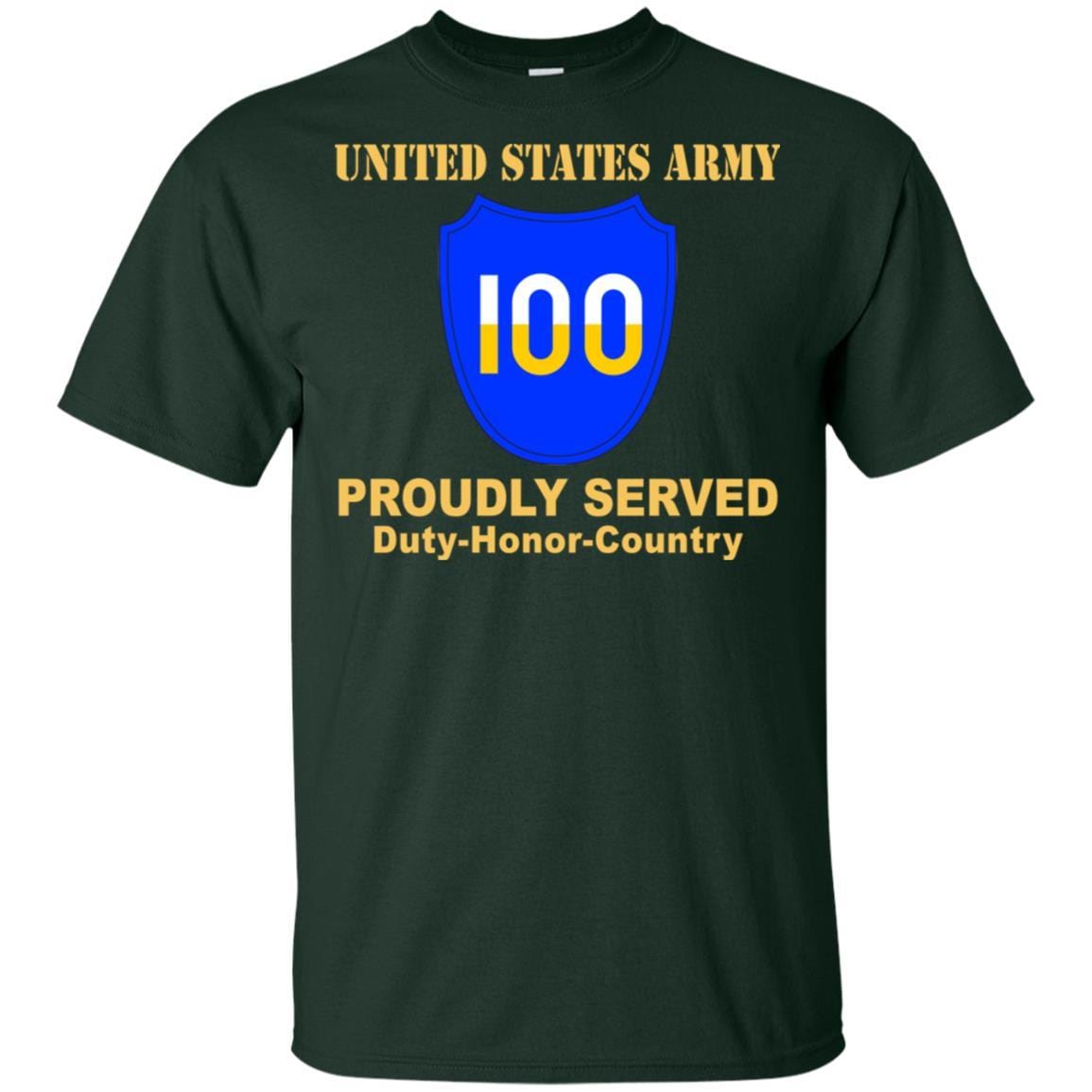 US ARMY 100TH TRAINING DIVISION - Proudly Served T-Shirt On Front For Men-TShirt-Army-Veterans Nation