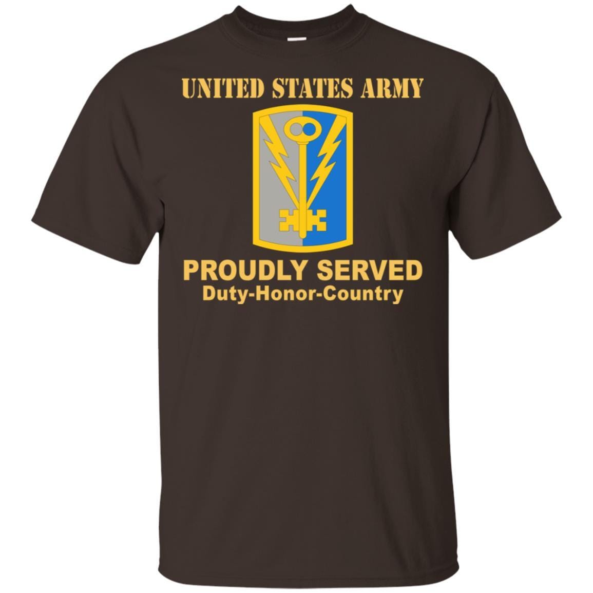 US ARMY 501 MILITARY INTELLIGENCE BRIGADE- Proudly Served T-Shirt On Front For Men-TShirt-Army-Veterans Nation