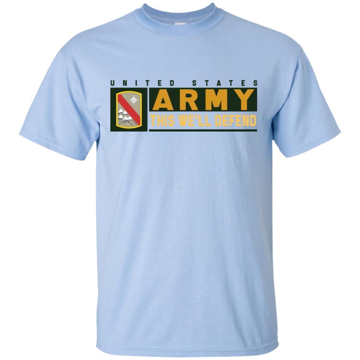 US Army 43 SUSTAINMENT BRIGADE- This We'll Defend T-Shirt On Front For Men-TShirt-Army-Veterans Nation