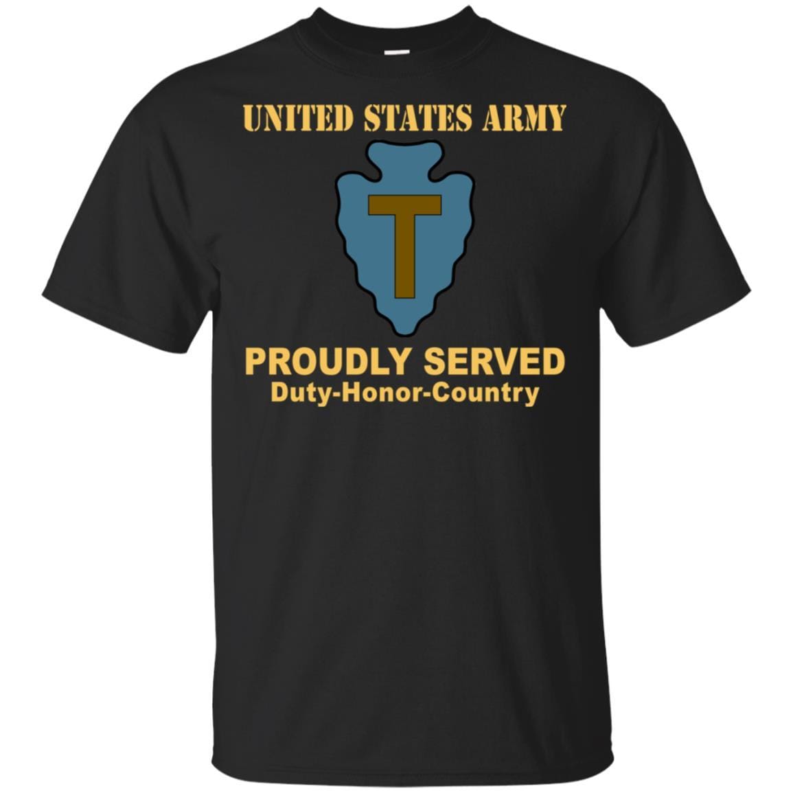 US ARMY 36TH INFANTRY DIVISION - Proudly Served T-Shirt On Front For Men-TShirt-Army-Veterans Nation