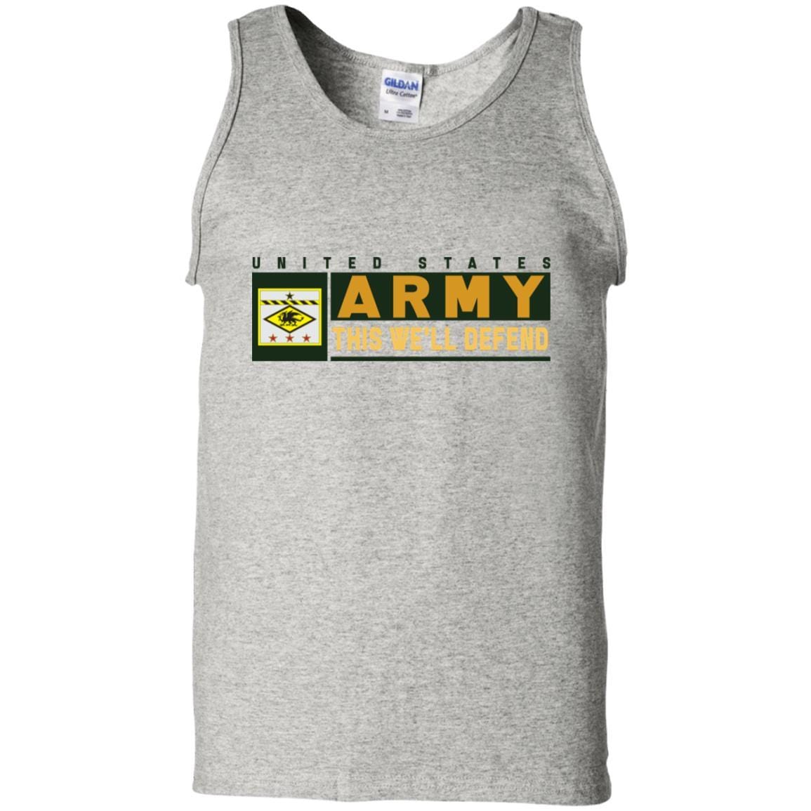 US Army 13TH FINANCIAL MANAGEMENT SUPPORT CENTER- This We'll Defend T-Shirt On Front For Men-TShirt-Army-Veterans Nation