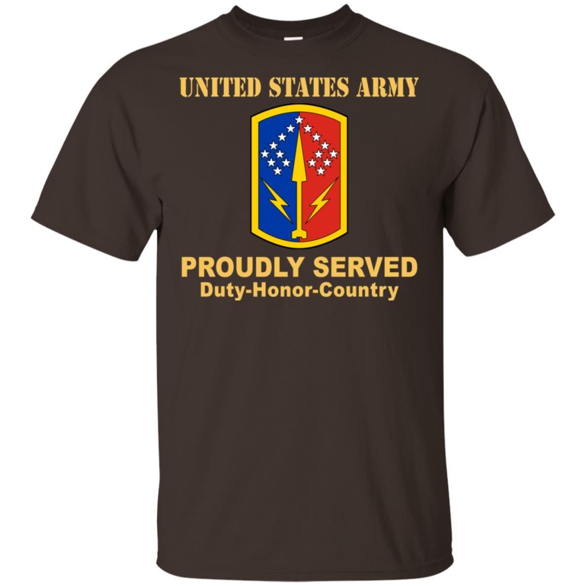 US ARMY 174 AIR DEFENSE ARTILLERY BRIGADE - Proudly Served T-Shirt On Front For Men-TShirt-Army-Veterans Nation