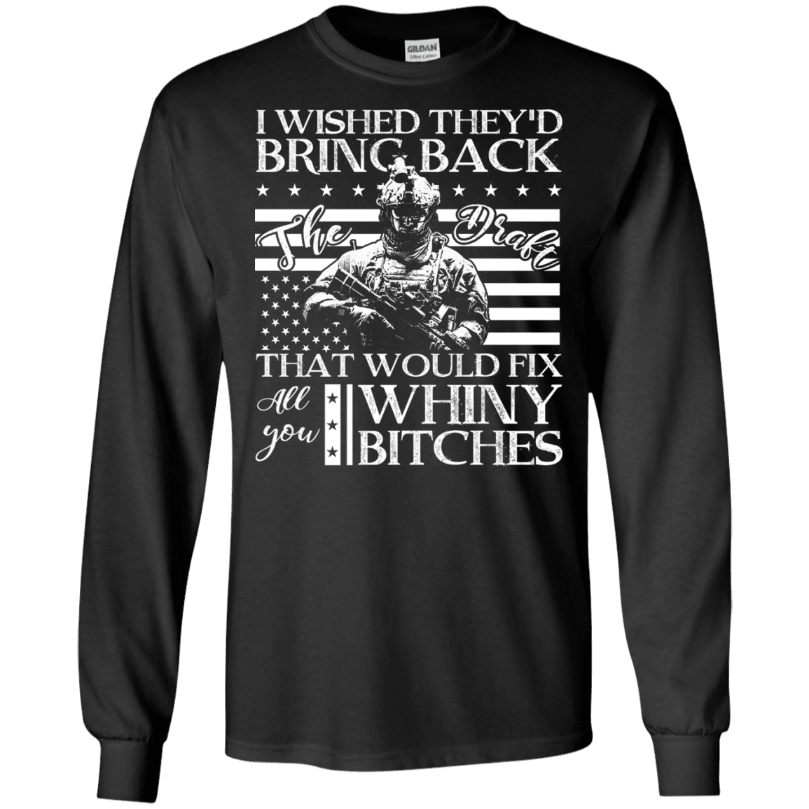 Military T-Shirt "I Wished They'd Bring Back Veteran" Front-TShirt-General-Veterans Nation