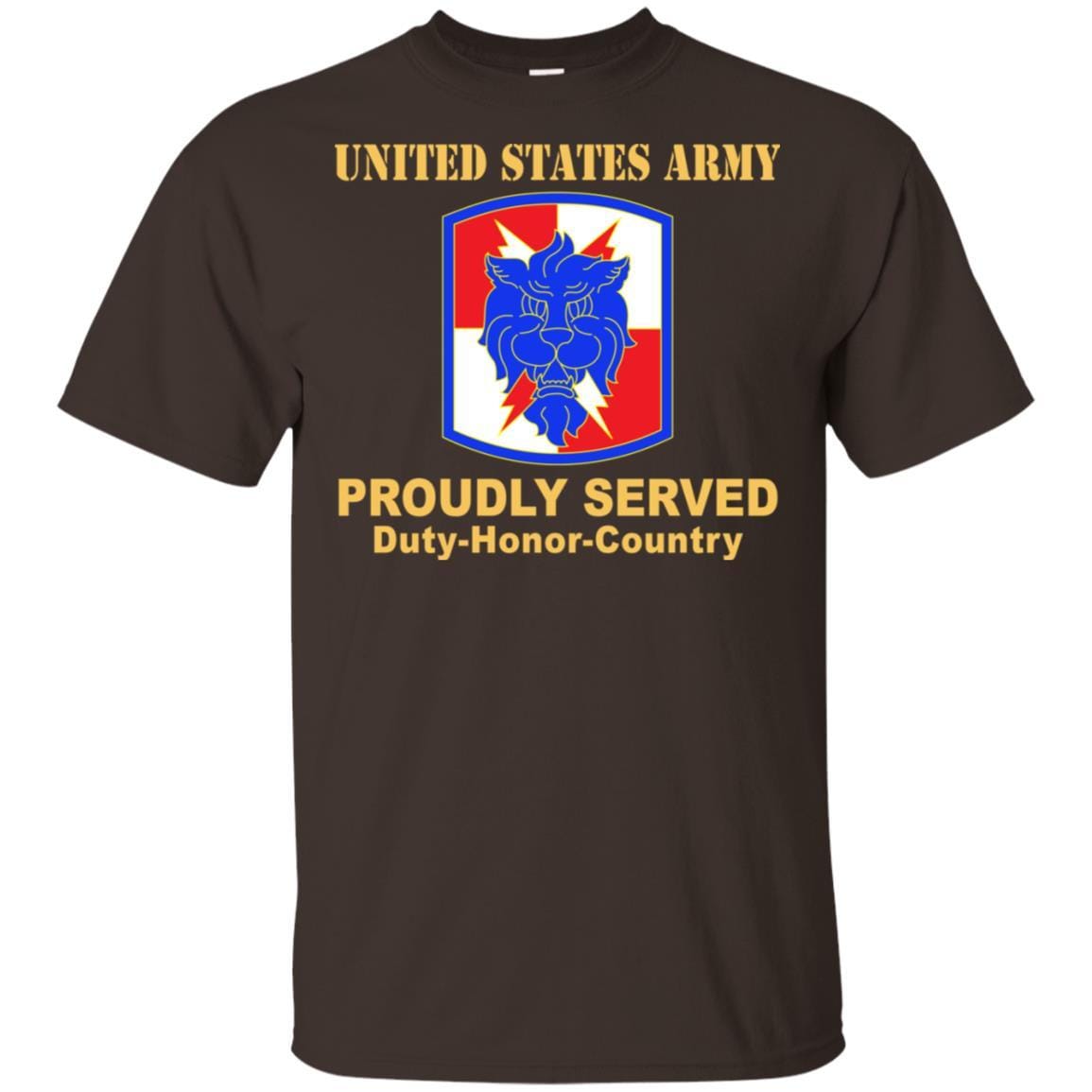 US ARMY 35TH SIGNAL BRIGADE (NO TAB) - Proudly Served T-Shirt On Front For Men-TShirt-Army-Veterans Nation