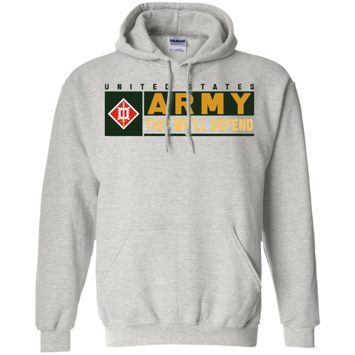 US Army 18TH ENGINEER BRIGADE- This We'll Defend T-Shirt On Front For Men-TShirt-Army-Veterans Nation