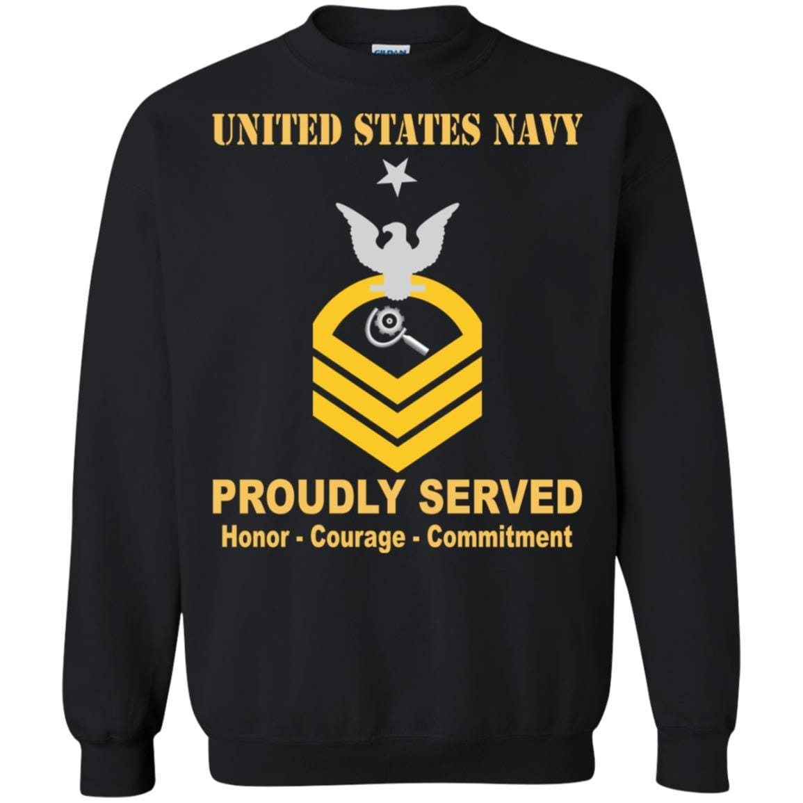U.S Navy Machinery repairman Navy MR E-8 Rating Badges Proudly Served T-Shirt For Men On Front-TShirt-Navy-Veterans Nation