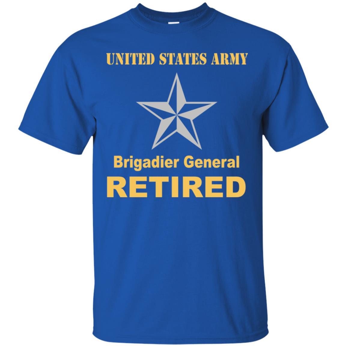 US Army O-7 Brigadier General O7 BG General Officer Retired Men T Shirt On Front-TShirt-Army-Veterans Nation