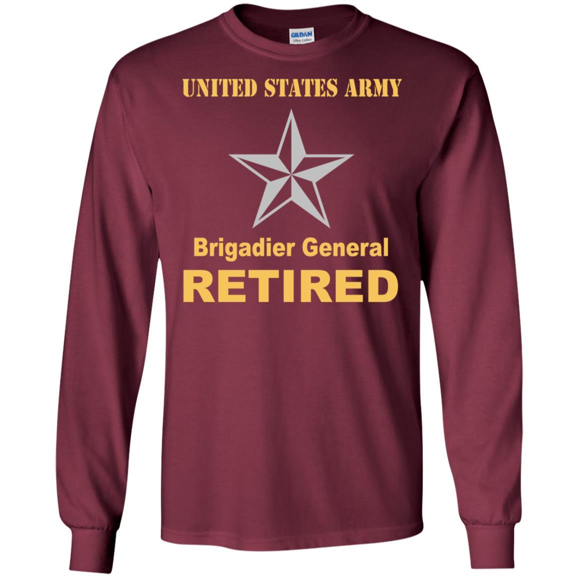US Army O-7 Brigadier General O7 BG General Officer Retired Men T Shirt On Front-TShirt-Army-Veterans Nation