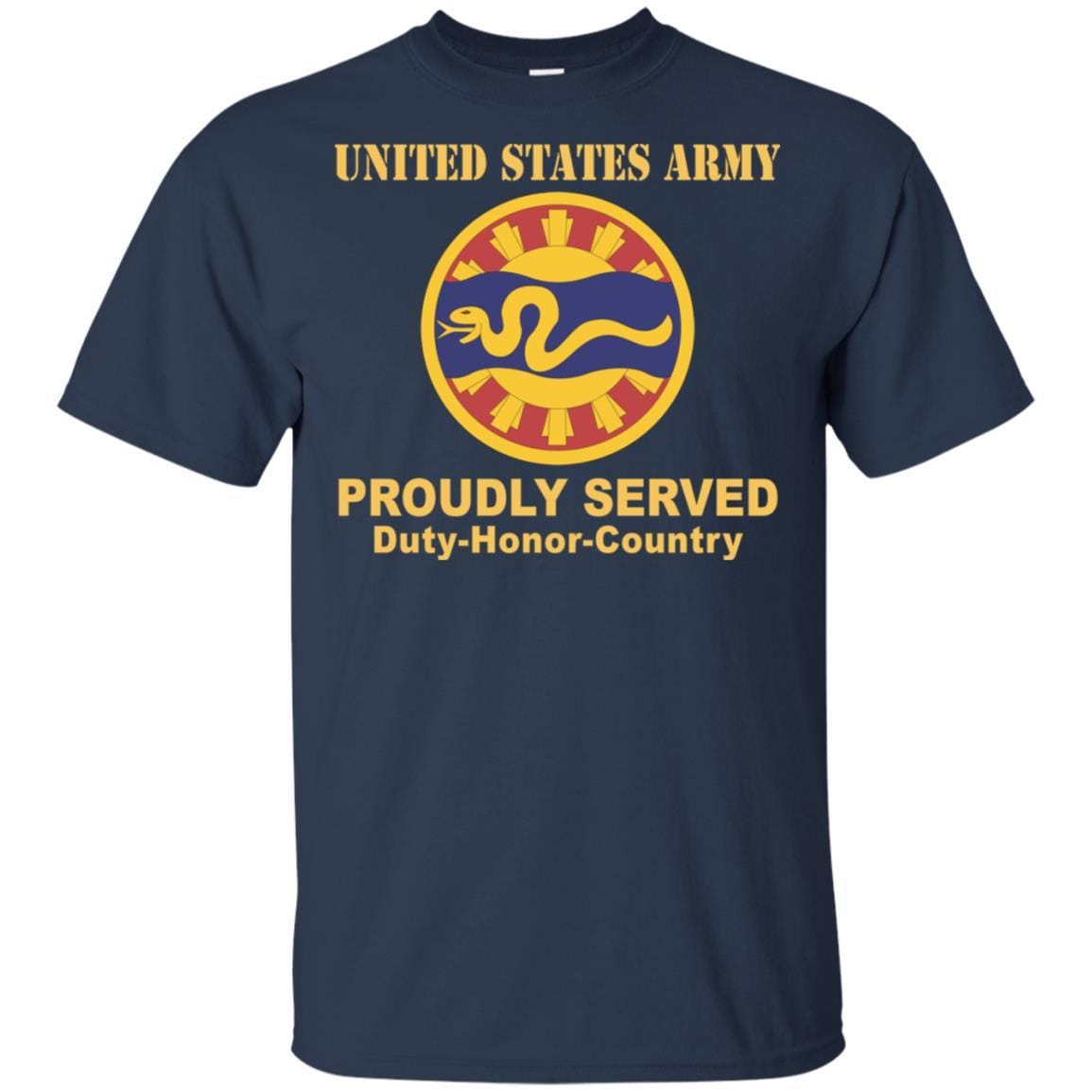 US ARMY 116TH CAVALRY BRIGADE- Proudly Served T-Shirt On Front For Men-TShirt-Army-Veterans Nation
